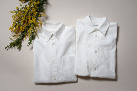 春のシャツスタイルは自然なホワイト